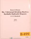 Brown & Sharpe-Brown & Sharpe No. 1, Univeral Grinding Machine Hydraulic Diagram Ops Year 1953-No. 1-01